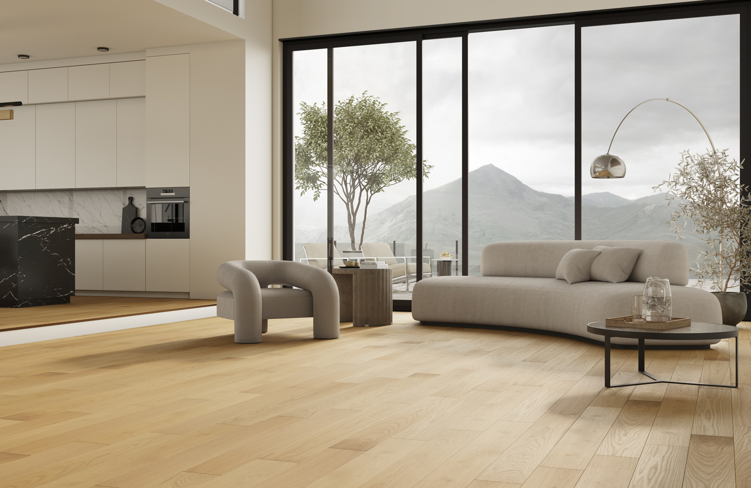 Кварцевый паркет Quartz Parquet Классик Дуб Медовый Раф 463 7/1,2 мм